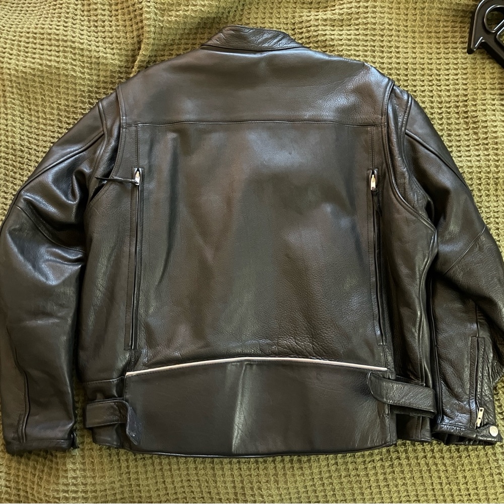 Black Motorcycle Jacket for Men - Picture 7 of 8